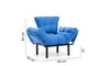 Atelier Del Sofa Nitta Single - Sillón de orejas Azul